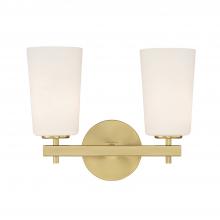 Crystorama COL-102-AG - Colton 2 Light Aged Brass Sconce