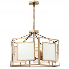  HIL-996-VG - Libby Langdon for Crystorama Hillcrest 6 Light Vibrant Gold Chandelier