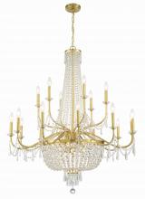  HWD-7722-AG - Haywood 22 Light Aged Brass Chandelier