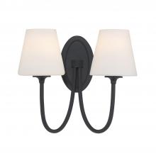  JUN-10322-BF - Juno 2 Light Black Forged Sconce