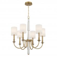  LLO-486-AG - Lloyd 6 Light Aged Brass Chandelier