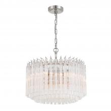 Crystorama LOF-5005-PN - Lofton 5 Light Polished Nickel Chandelier