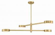 Crystorama ORS-734-MG-ST - Orson 4 Light Modern Gold Linear Chandelier