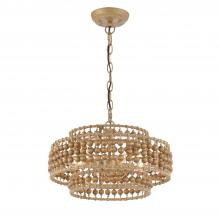 Crystorama SIL-B6003-BS - Silas 4 Light Burnished Silver Mini Chandelier