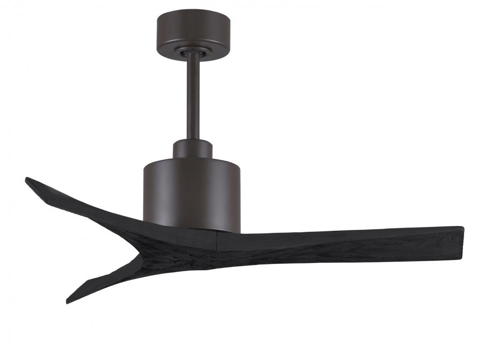 Mollywood 6-speed contemporary ceiling fan in Textured Bronze finish with 42” solid matte black