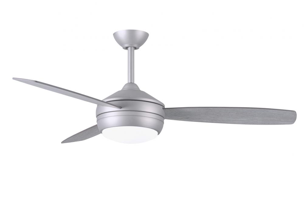 T-24 52&#34; Ceiling Fan in Brushed Nickel and reversible Maple/Barn Wood Blades