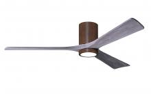  IR3HLK-WN-BW-60 - Irene-3HLK three-blade flush mount paddle fan in Walnut finish with 60” solid barn wood tone bla