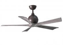  IR5-TB-BW-52 - Irene-5 five-blade paddle fan in Textured Bronze finish with 52" solid barn wood tone blades.
