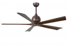 Matthews Fan Company IR5-TB-WA-60 - Irene-5 - 60" Five Blade Paddle Fan - Textured Bronze Finish - Walnut Tone Blades