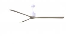  NKXL-MWH-GA-90 - Nan XL 6-speed ceiling fan in Matte White finish with 90” solid gray ash tone wood blades