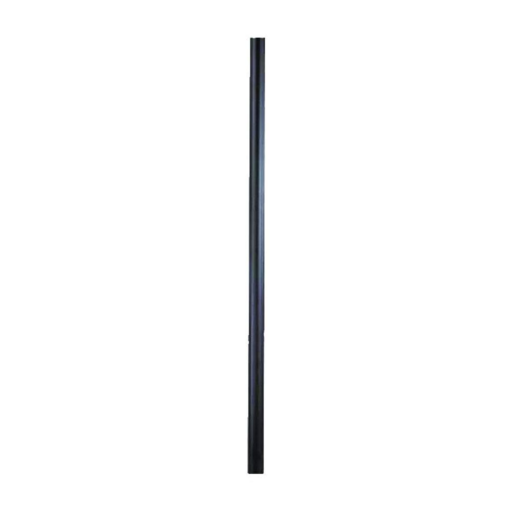 Commercial Grade Direct-Burial Post Collection Black 8 ft. Smooth Extruded Aluminum Lamp Post