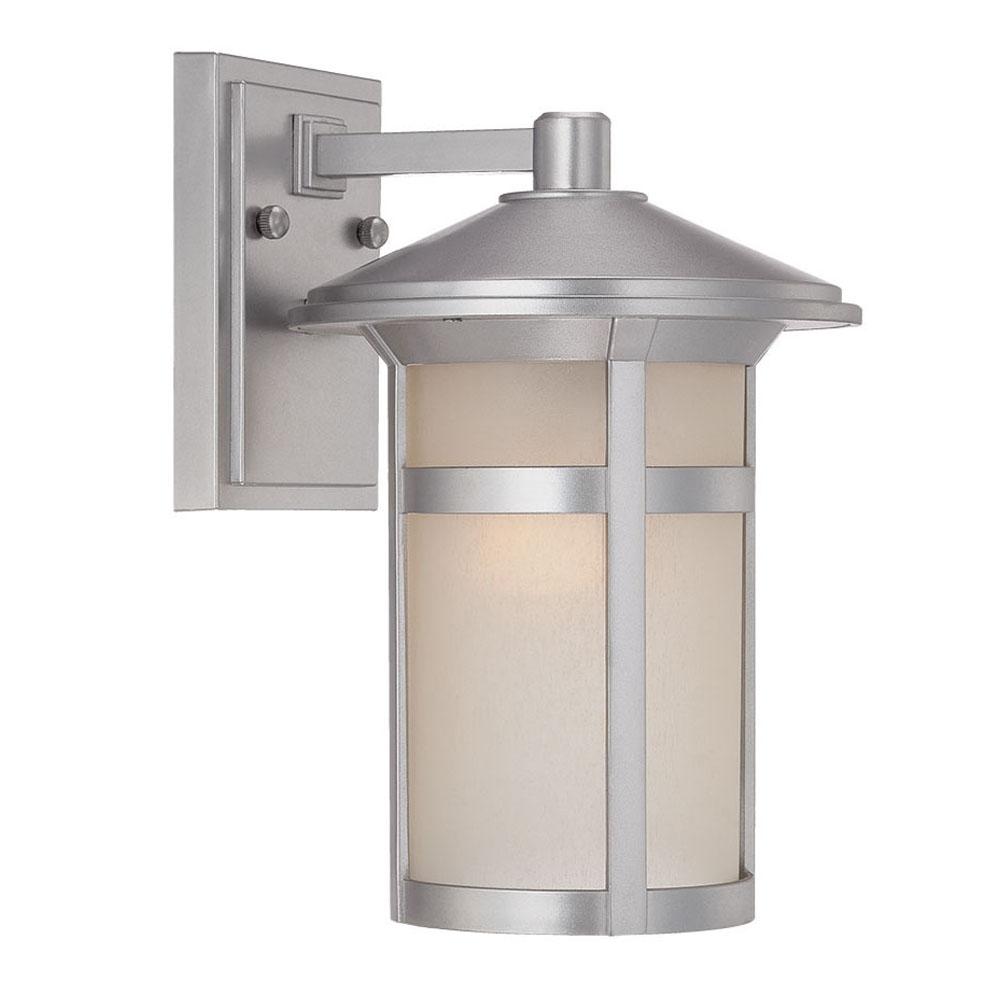 Phoenix Collection Wall-Mount 1-Light Outdoor Brushed Silver Light Fixture