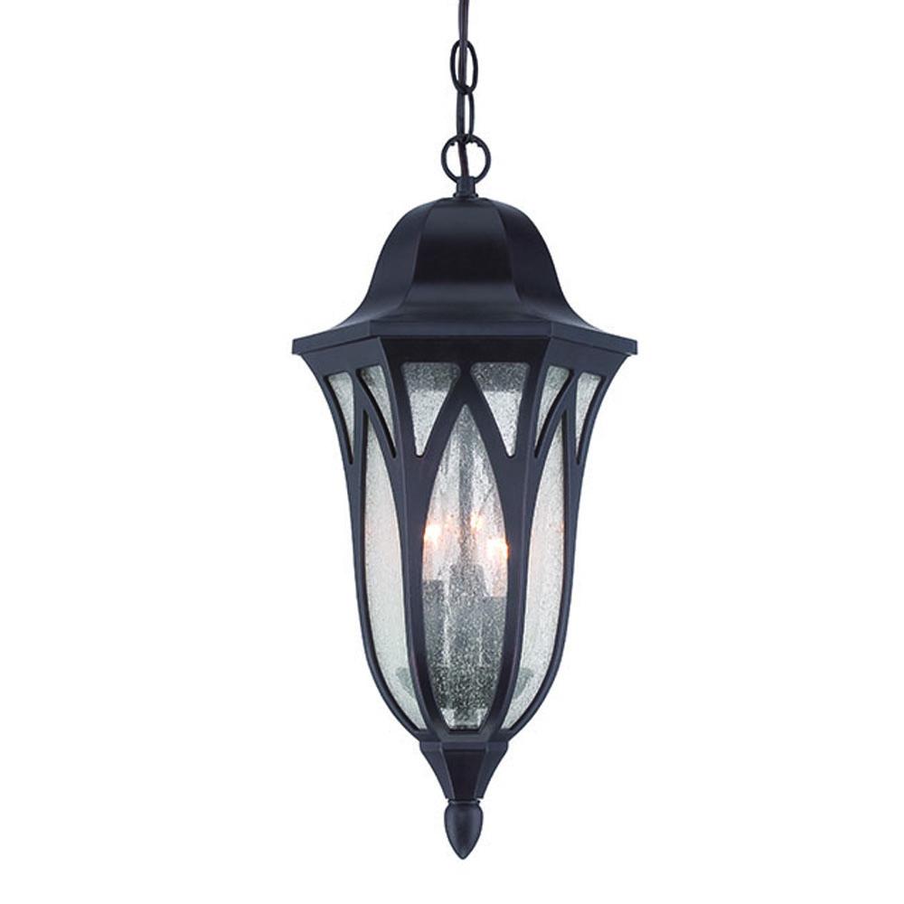 Milano Collection Hanging Lantern 3-Light Outdoor Oil Rubbed Bronze Light Fixture