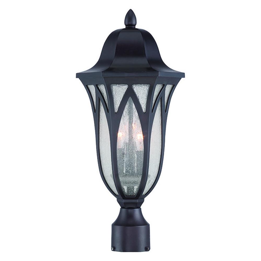 Milano Collection Post Lantern 3-Light Outdoor Oil Rubbed Bronze Light Fixture