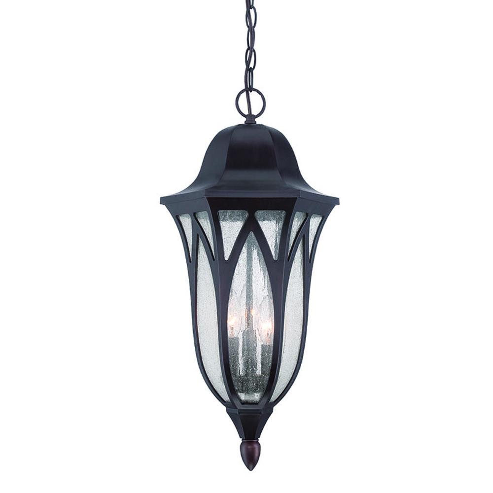 Milano Collection Hanging Lantern 3-Light Outdoor Oil Rubbed Bronze Light Fixture