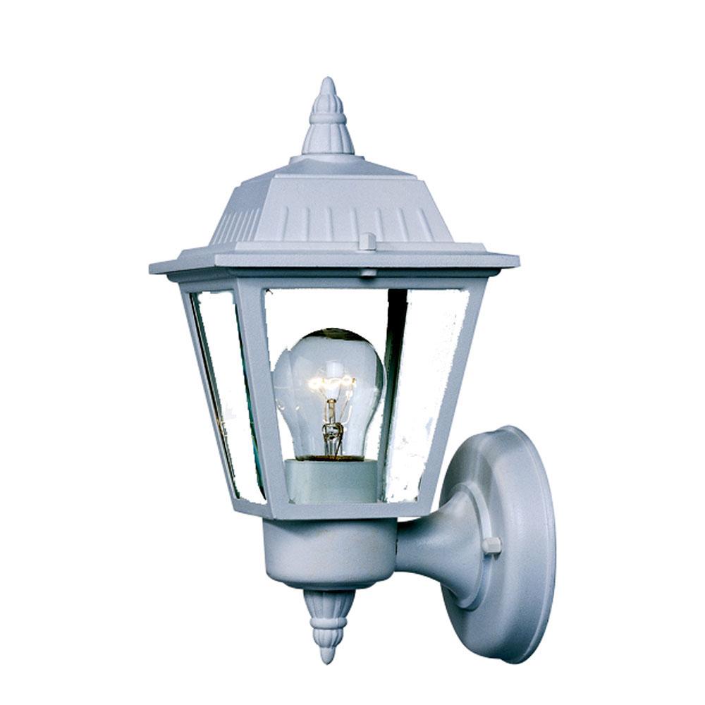 Builder's Choice Collection Wall-Mount 1-Light Outdoor Textured White Light Fixture