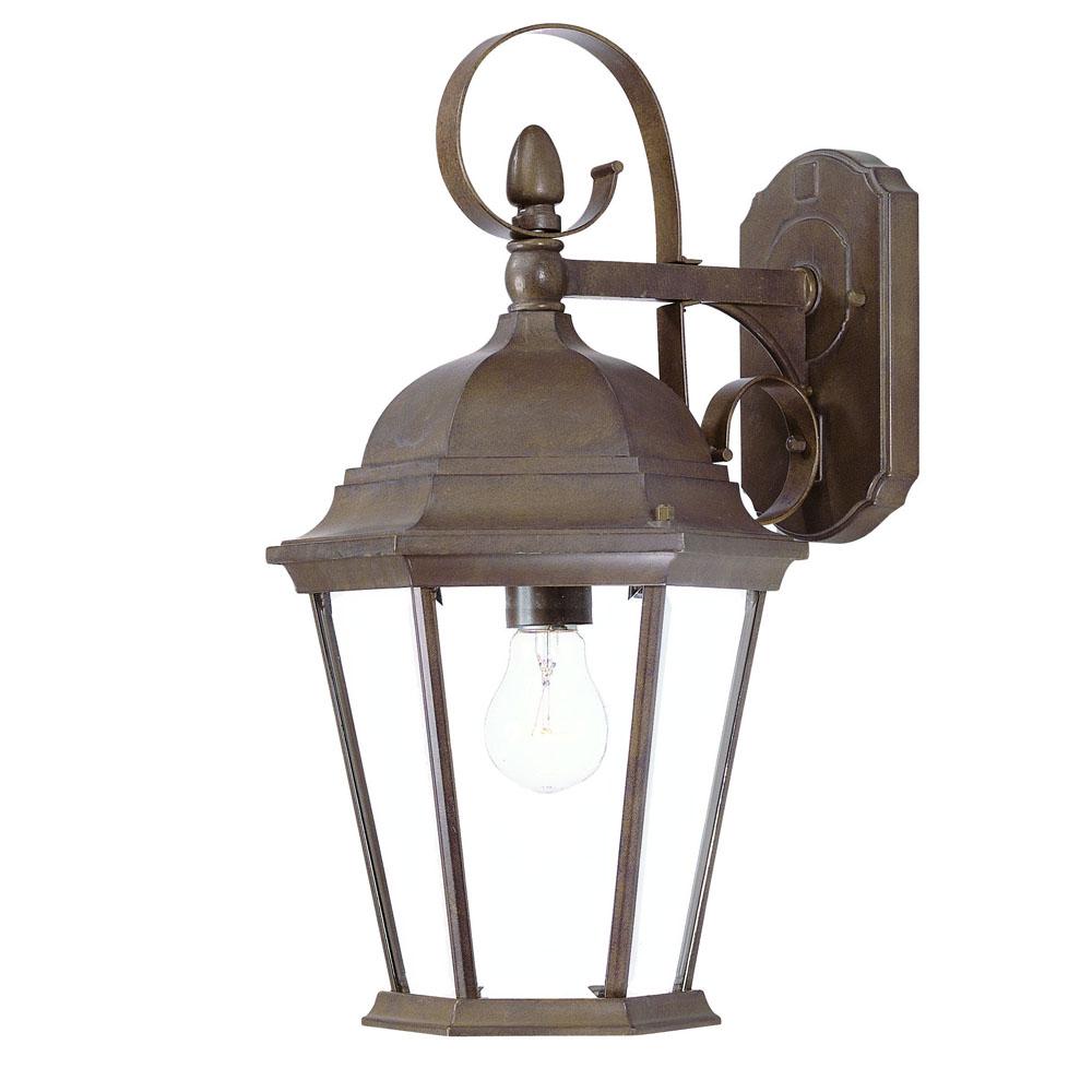 New Orleans Collection Wall-Mount 1-Light Outdoor Burled Walnut Light Fixture
