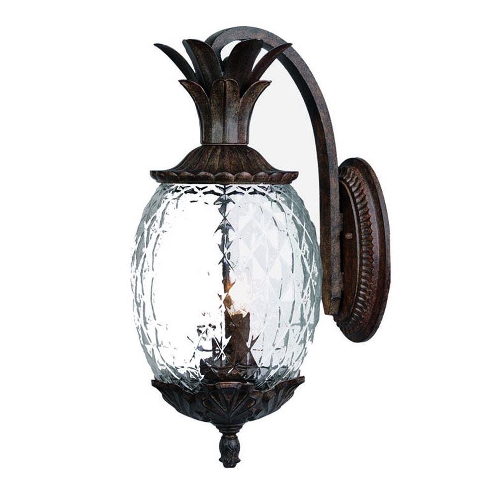 Lanai Collection Wall-Mount 2-Light Outdoor Black Coral Light Fixture