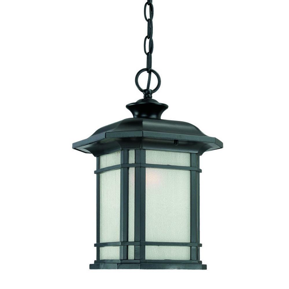 Somerset Collection Hanging Lantern 1-Light Outdoor Matte Black Light Fixture