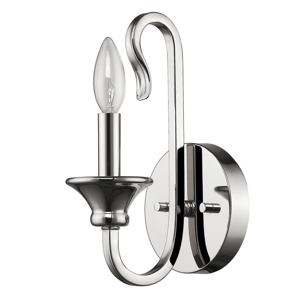 Michelle 1-Light Polished Nickel Sconce