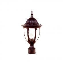  5067BW - Suffolk Collection Post-Mount 1-Light Outdoor Burled Walnut Light Fixture