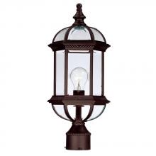  5277BW - Dover Collection Post-Mount 1-Light Outdoor Burled Walnut Light Fixture