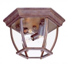  5602BW - Flushmount Collection Ceiling-Mount 3-Light Outdoor Burled Walnut Light Fixture