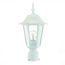  6117TW - Camelot Collection Post-Mount 1-Light Outdoor Textured White Light Fixture