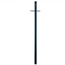  96-320BK - Direct-Burial Lamp Posts Collection 7 ft. Matte Black Smooth with Crossarm and Photocell Lamp Post