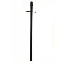  99BK - 7-ft Black Direct Burial Post With Photocell, Outlet And Cross Arm