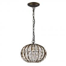  IN11098ORB - Olivia Indoor 1-Light Pendant W/Crystal In Oil Rubbed Bronze