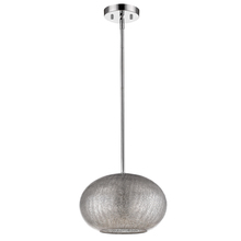  IN21194PN - Brielle 1-Light Polished Nickel Pendant With Textured Glass Shade