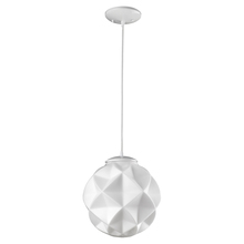  IN31210WH - Nova 1-Light White Mini Pendant With Geometric Globe Shade