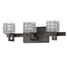  IN41316ORB - Coralie Indoor 3-Light Bath W/Crystal Glass Shades In Oil Rubbed Bronze