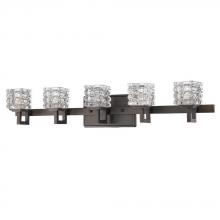  IN41317ORB - Coralie Indoor 5-Light Bath W/Crystal Glass Shades In Oil Rubbed Bronze