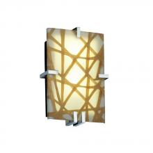 Justice Design Group 3FRM-5551-CONN-DBRZ - Clips Rectangle Wall Sconce (ADA)