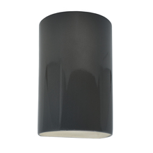 Justice Design Group CER-0940W-GRY - Small Cylinder - Closed Top (Outdoor)