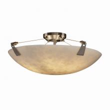 Justice Design Group CLD-9632-35-NCKL - 24" Semi-Flush Bowl w/ Tapered Clips