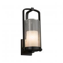 Justice Design Group FSN-7584W-10-WEVE-MBLK - Atlantic Large Outdoor Wall Sconce