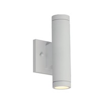 Justice Design Group NSH-4111W-WHTE - Portico Small 1-Light LED Outdoor Wall Sconce
