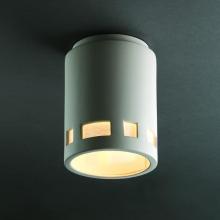 Justice Design Group CER-6107W-BIS-LED1-1000 - Cylinder w/ Prairie Window LED Flush-Mount (Outdoor)