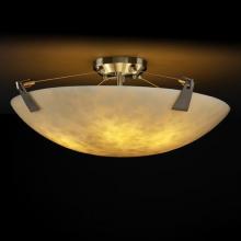 Justice Design Group CLD-9637-35-DBRZ - 48" Semi-Flush Bowl w/ Tapered Clips
