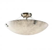 Justice Design Group CLD-9652-35-DBRZ-F5 - 24" Semi-Flush Bowl w/ Concentric Squares Finials