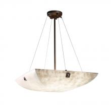 Justice Design Group CLD-9662-25-DBRZ-F5 - 24" Pendant Bowl w/ Concentric Squares Finials