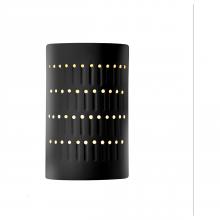 Justice Design Group CER-2285W-BLK-LED1-1000 - Small LED Cactus Cylinder - Open Top & Bottom (Outdoor)