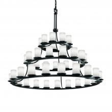  CLD-8714-10-MBLK - Dakota 45-Light 3-Tier Ring Chandelier