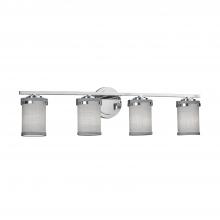 Justice Design Group FAB-8454-10-GRAY-CROM-LED4-2800 - Atlas 4-Light LED Bath Bar