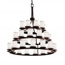  FAB-8712-10-WHTE-DBRZ - Dakota 36-Light 3-Tier Ring Chandelier