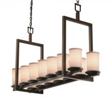  FAB-8769-10-WHTE-DBRZ-LED14-9800 - Dakota 14-Light Bridge LED Chandelier (Short)