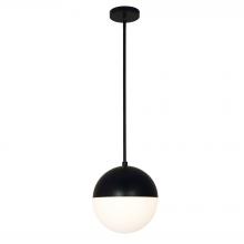 Justice Design Group FSN-4151-OPAL-MBLK - Ion 1-Light 10" Pendant